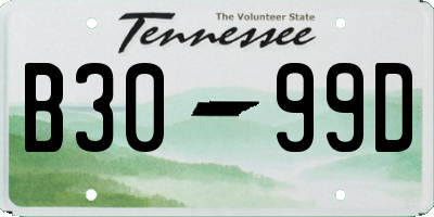 TN license plate B3099D