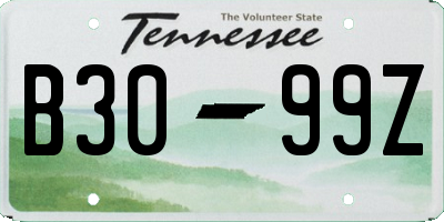 TN license plate B3099Z