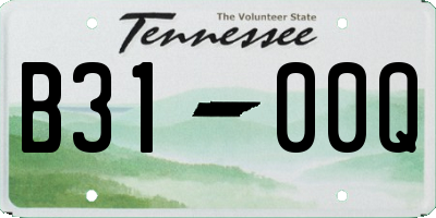 TN license plate B3100Q
