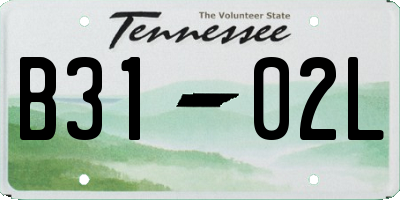 TN license plate B3102L