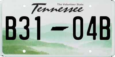 TN license plate B3104B