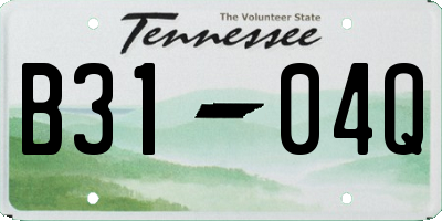 TN license plate B3104Q