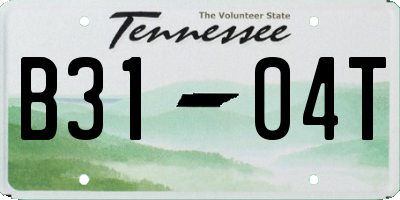 TN license plate B3104T