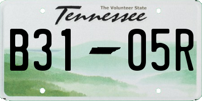 TN license plate B3105R