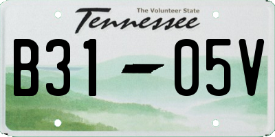 TN license plate B3105V
