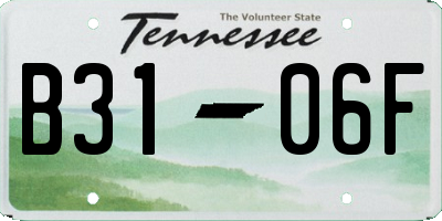 TN license plate B3106F