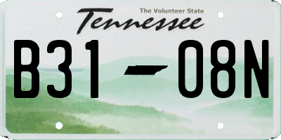 TN license plate B3108N