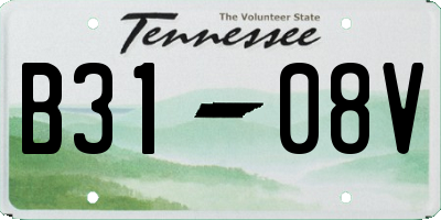 TN license plate B3108V