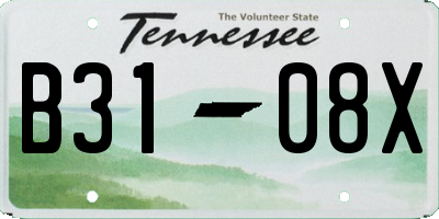 TN license plate B3108X