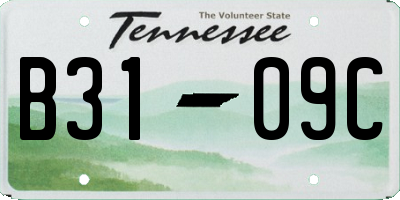 TN license plate B3109C