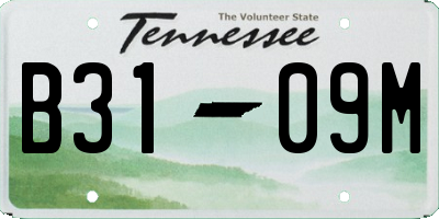 TN license plate B3109M
