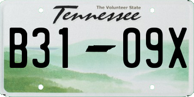 TN license plate B3109X