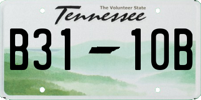 TN license plate B3110B
