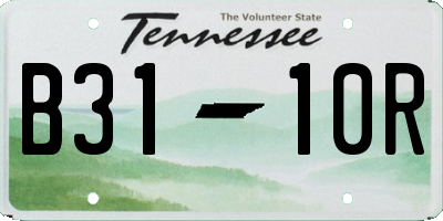 TN license plate B3110R
