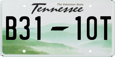 TN license plate B3110T