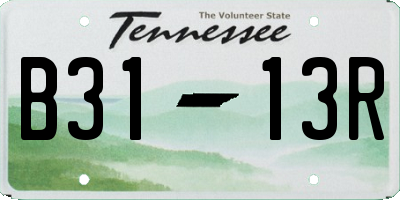TN license plate B3113R