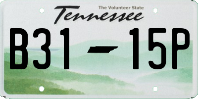 TN license plate B3115P
