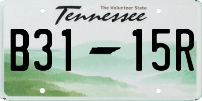 TN license plate B3115R