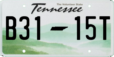 TN license plate B3115T