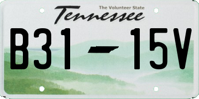 TN license plate B3115V
