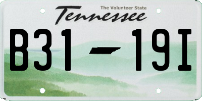 TN license plate B3119I