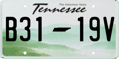 TN license plate B3119V
