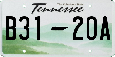 TN license plate B3120A