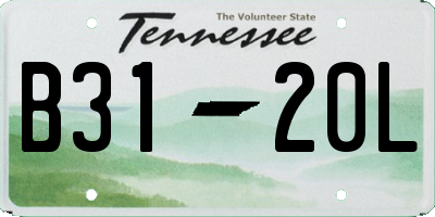 TN license plate B3120L