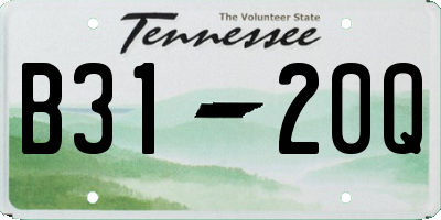 TN license plate B3120Q