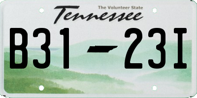 TN license plate B3123I