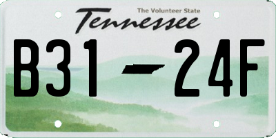 TN license plate B3124F