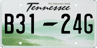 TN license plate B3124G