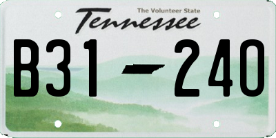 TN license plate B3124O