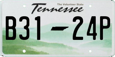 TN license plate B3124P
