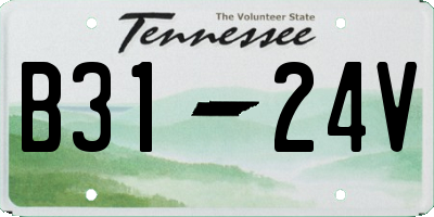 TN license plate B3124V
