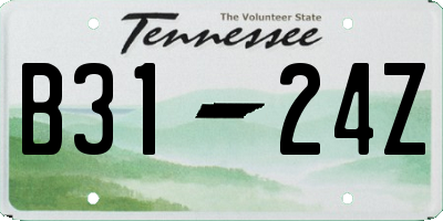 TN license plate B3124Z
