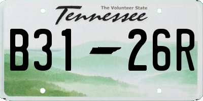 TN license plate B3126R