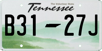 TN license plate B3127J