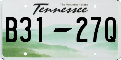 TN license plate B3127Q