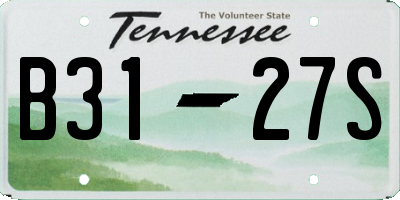 TN license plate B3127S