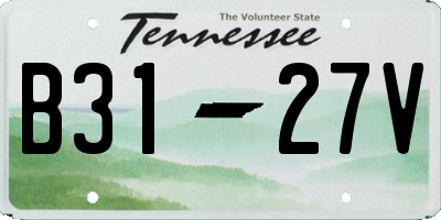 TN license plate B3127V