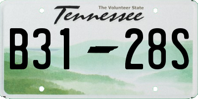 TN license plate B3128S