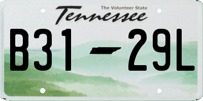 TN license plate B3129L
