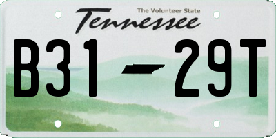 TN license plate B3129T