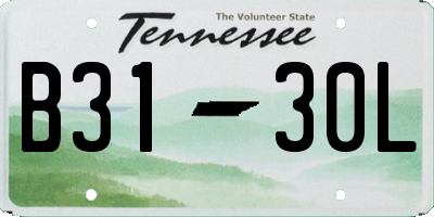 TN license plate B3130L