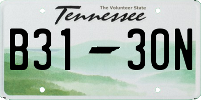 TN license plate B3130N