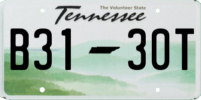 TN license plate B3130T