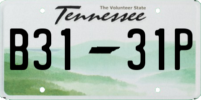 TN license plate B3131P