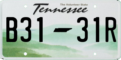 TN license plate B3131R