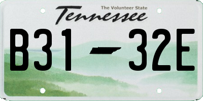 TN license plate B3132E